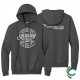"DENTAL - CCWV" PRINTED CHARCOAL HOODED SWEATSHIRT