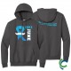 "MEN'S HEALTH - CCWV" PRINTED CHARCOAL HOODED SWEATSHIRT