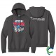 "PHARMACY - CCWV" PRINTED CHARCOAL HOODED SWEATSHIRT