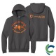 "PUMPKIN SPICE & MEDICAL ADVICE - CCWV" PRINTED CHARCOAL HOODED SWEATSHIRT
