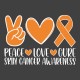 "PEACE LOVE CURE - SKIN CANCER AWARENESS - CCWV" PRINTED CHARCOAL CREW NECK SWEATSHIRT