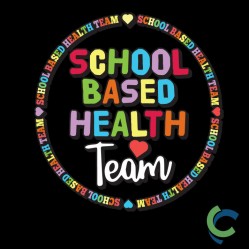 "SCHOOL BASED HEALTH TEAM - CCWV" PRINTED BLACK CREW NECK SWEATSHIRT