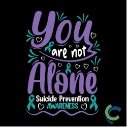 "SUICIDE PREVENTION AWARENESS - CCWV" PRINTED BLACK CREW NECK SWEATSHIRT