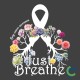 "LUNG CANCER AWARENESS - CCWV" PRINTED CHARCOAL TSHIRT