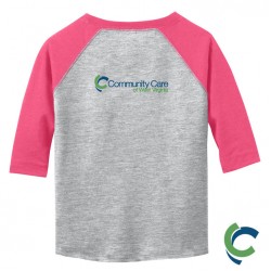 "COMMUNITY CARE OF WV" PRINTED Rabbit Skins™ Toddler Baseball Fine Jersey Tee