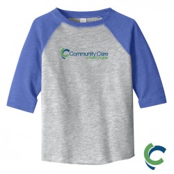 "COMMUNITY CARE OF WV" PRINTED Rabbit Skins™ Toddler Baseball Fine Jersey Tee