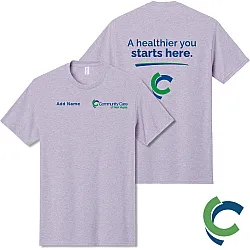 "A HEALTHIER YOU STARTS HERE - CCWV" PRINTED TSHIRT