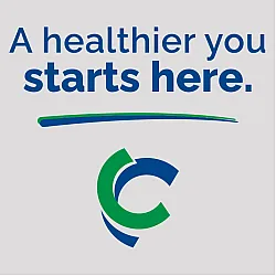 "A HEALTHIER YOU STARTS HERE - CCWV" PRINTED CREW NECK SWEATSHIRT