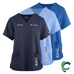 "OPTIONS FOR PROVIDERS" Butter-Soft Originals Women's 2-Pocket V-Neck Scrub Top