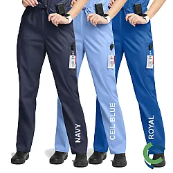 "OPTIONS FOR PROVIDERS" Butter-Soft Originals Unisex 4-Pocket Drawstring Relaxed Straight Leg Scrub Pants - Short