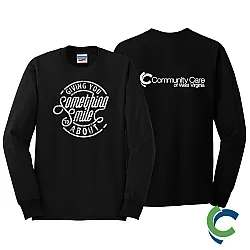 "DENTAL - CCWV" PRINTED BLACK LONG SLEEVE TSHIRT