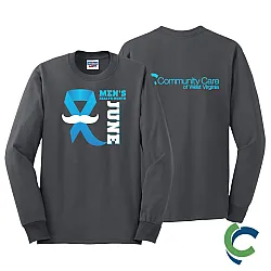 "MEN'S HEALTH - CCWV" PRINTED CHARCOAL LONG SLEEVE TSHIRT