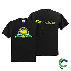 "GOLDEN DELICIOUS FESTIVAL - CCWV" PRINTED BLACK TSHIRT