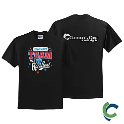 "PHARMACY - CCWV" PRINTED BLACK TSHIRT