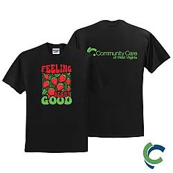 "STRAWBERRY FESTIVAL - CCWV" PRINTED BLACK TSHIRT