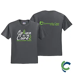 "MUSCULAR DYSTROPHY AWARENESS - CCWV" PRINTED CHARCOAL TSHIRT