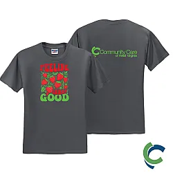 "STRAWBERRY FESTIVAL - CCWV" PRINTED CHARCOAL TSHIRT