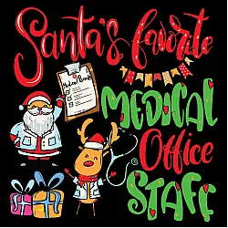 "SANTA'S FAVORITE - CCWV" PRINTED CREW NECK SWEATSHIRT