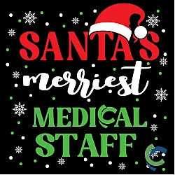 "SANTA'S MERRIEST - CCWV" PRINTED CREW NECK SWEATSHIRT