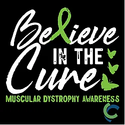 "MUSCULAR DYSTROPHY AWARENESS - CCWV" PRINTED BLACK TSHIRT