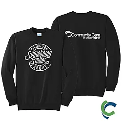 "DENTAL - CCWV" PRINTED BLACK CREW NECK SWEATSHIRT
