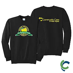 "GOLDEN DELICIOUS FESTIVAL - CCWV" PRINTED BLACK CREW NECK SWEATSHIRT