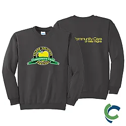 "GOLDEN DELICIOUS FESTIVAL - CCWV" PRINTED CHARCOAL CREW NECK SWEATSHIRT