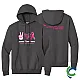 "BREAST CANCER AWARENESS - CCWV" PRINTED CHARCOAL HOODED SWEATSHIRT