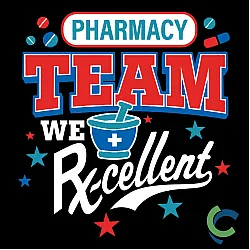 "PHARMACY - CCWV" PRINTED BLACK CREW NECK SWEATSHIRT