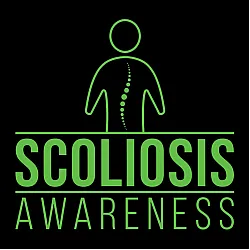 "SCOLIOSIS AWARENESS - CCWV" PRINTED BLACK CREW NECK SWEATSHIRT