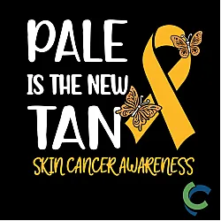 "SKIN CANCER AWARENESS - CCWV" PRINTED BLACK CREW NECK SWEATSHIRT