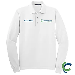 "COMMUNITY CARE OF WV" EMBROIDERED LONG SLEEVE POLO