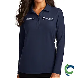"COMMUNITY CARE OF WV" EMBROIDERED LADIES LONG SLEEVE POLO