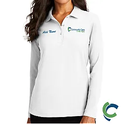 "COMMUNITY CARE OF WV" EMBROIDERED LADIES LONG SLEEVE POLO