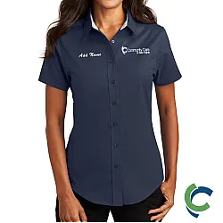 "COMMUNITY CARE OF WV" EMBROIDERED LADIES SHORT SLEEVE BUTTON UP