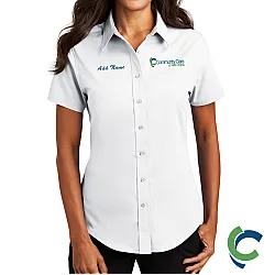 "COMMUNITY CARE OF WV" EMBROIDERED LADIES SHORT SLEEVE BUTTON UP