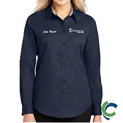 "COMMUNITY CARE OF WV" EMBROIDERED LADIES LONG SLEEVE BUTTON UP
