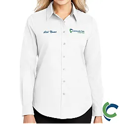 "COMMUNITY CARE OF WV" EMBROIDERED LADIES LONG SLEEVE BUTTON UP