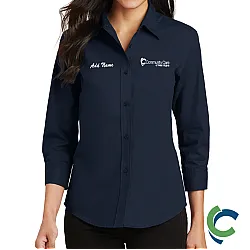 "COMMUNITY CARE OF WV" EMBROIDERED LADIES LONG SLEEVE BUTTON UP