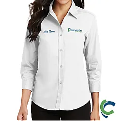 "COMMUNITY CARE OF WV" EMBROIDERED LADIES LONG SLEEVE BUTTON UP