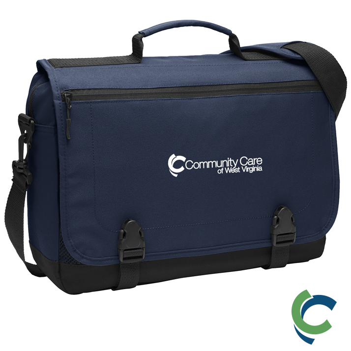 "COMMUNITY CARE OF WV" EMBROIDERED MESSENGER BRIEF CASE