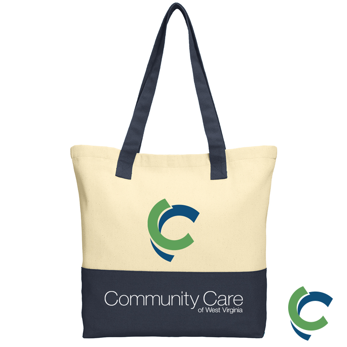 "COMMUNITY CARE OF WV" PRINTED COTTON TOTE