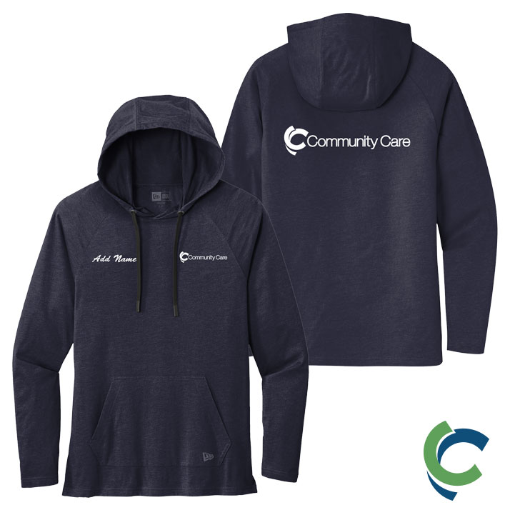 "COMMUNITY CARE OF WV" PRINTED New Era® Tri-Blend Hoodie