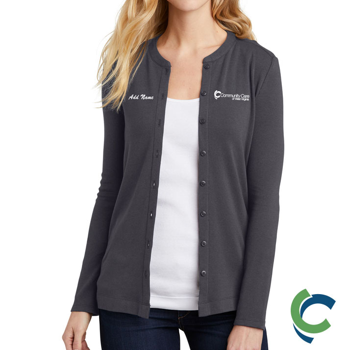 "COMMUNITY CARE OF WV" Port Authority® Ladies Concept Stretch Button-Front Cardigan