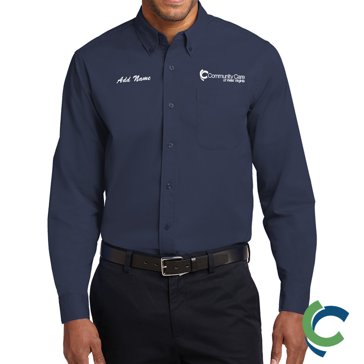 "COMMUNITY CARE OF WV" EMBROIDERED LONG SLEEVE BUTTON UP
