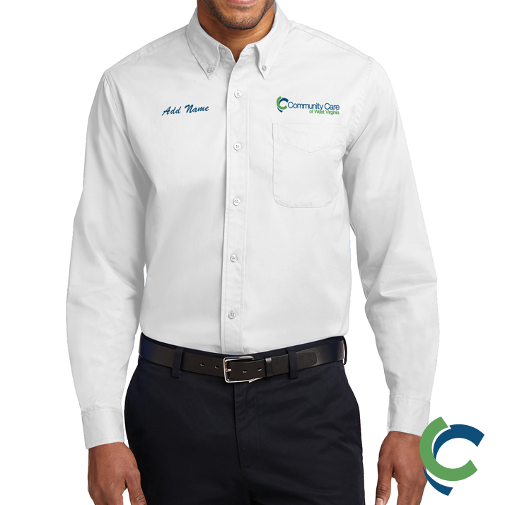 "COMMUNITY CARE OF WV" EMBROIDERED LONG SLEEVE BUTTON UP