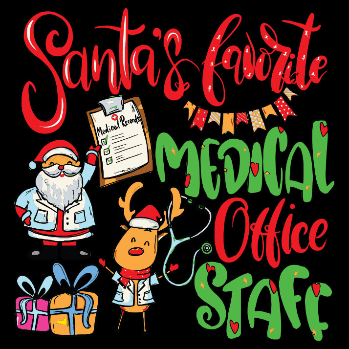 "SANTA'S FAVORITE - CCWV" PRINTED CREW NECK SWEATSHIRT